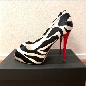 Giuseppe Zanotti Zebra Peep Toe Pumps