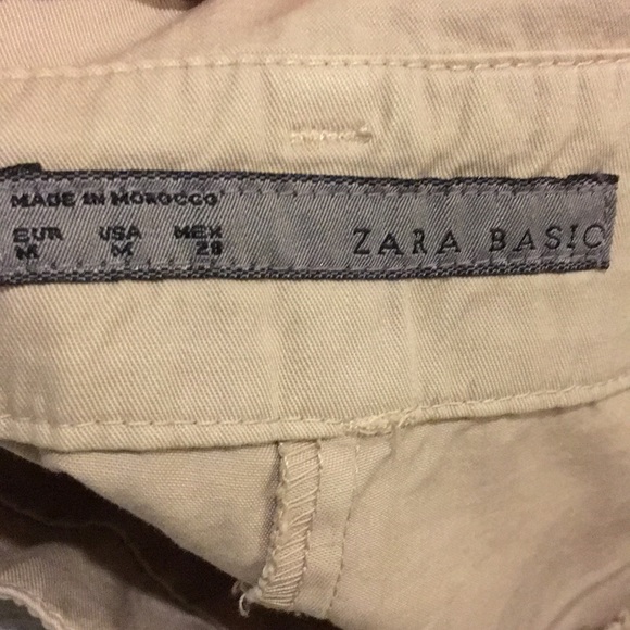 Zara Basic Khaki Pants, size M - Picture 2 of 3