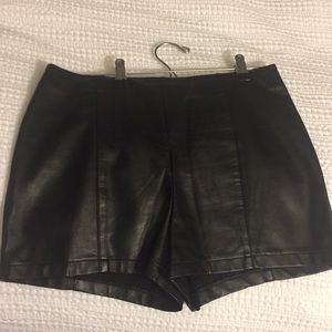 Sparkle & Fade ⚡️ High Waisted Faux Leather Shorts