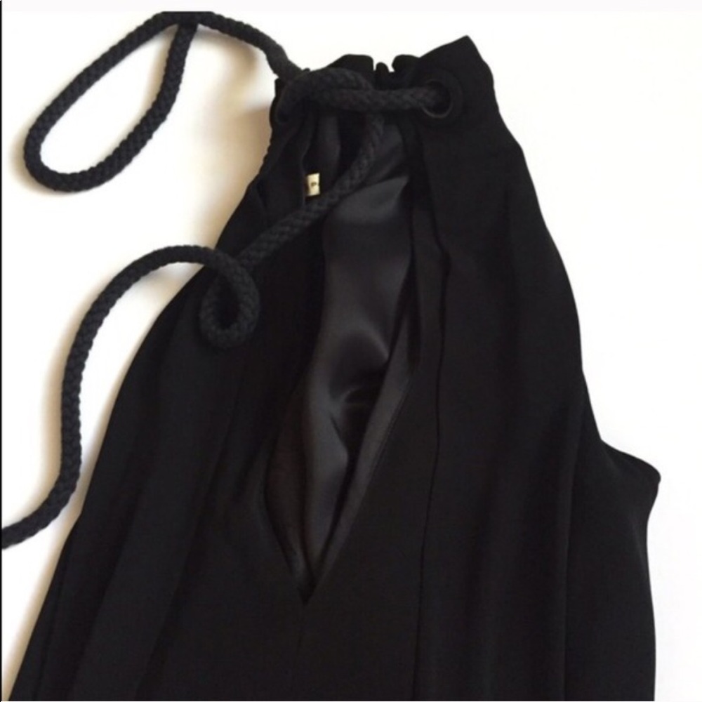 Balenciaga Black rope halter neck dress 36