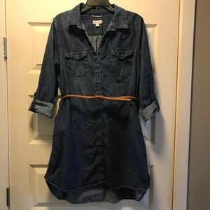 Merona Denim Shirt Dress with Belt