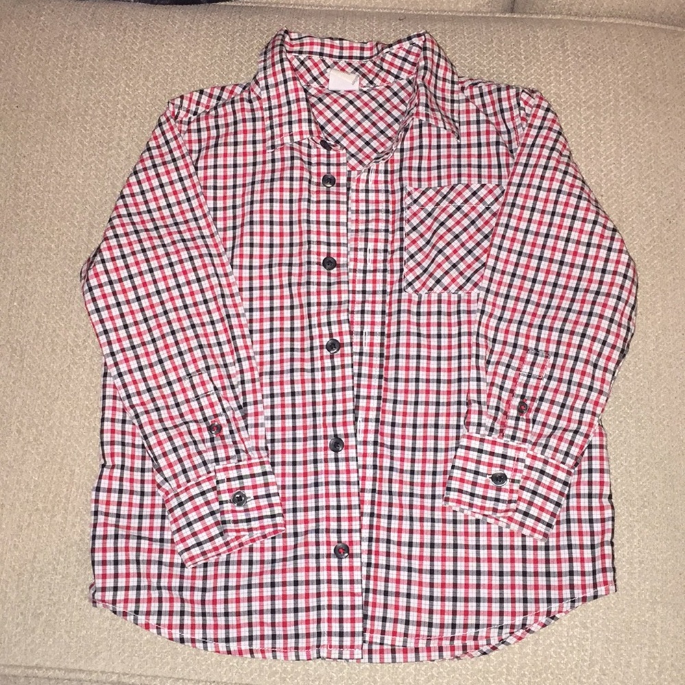 Plaid Boys Button down shirt. Brand new