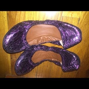 Purple snakeskin Lucky Brand Flats