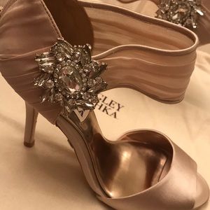 Badgley Mischka Galya Heels Sheer Nude color