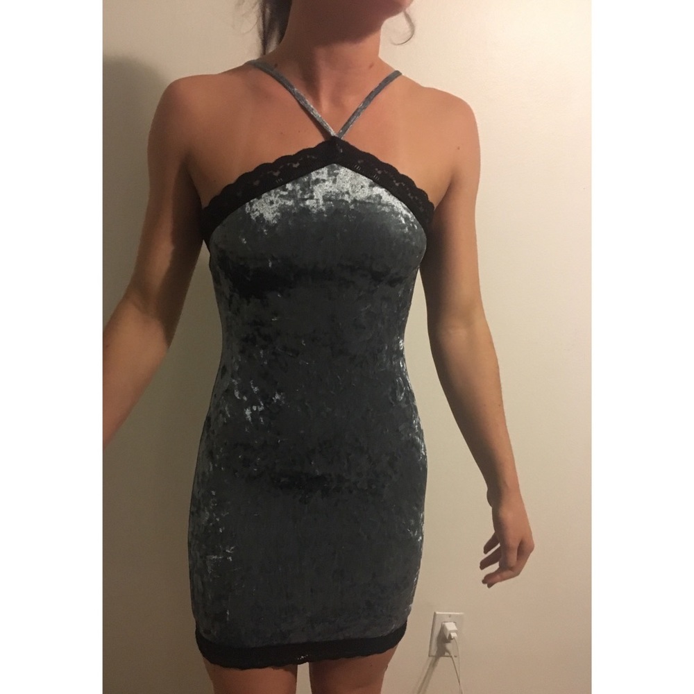 LF velvet bodycon dress