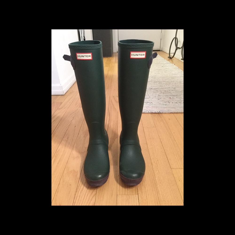 Hunter Original Contrast Rain Boots Tall W SIZE 8