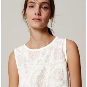 LOFT Embroidered Shell Tank