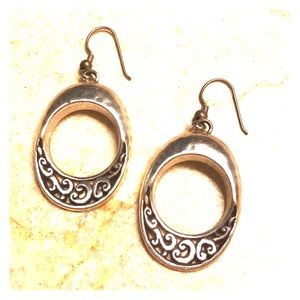 Brighton Silver Oval Earrings