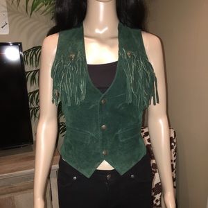 Green Leather Vest