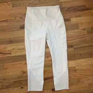Lululemon high rise crops with mesh detail