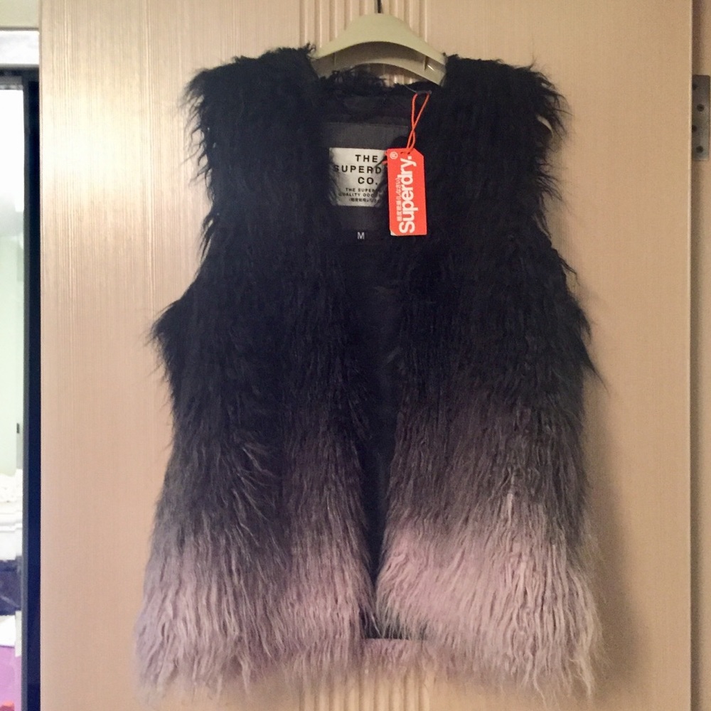 Superdry women’s Boho Ombre faux fur vest