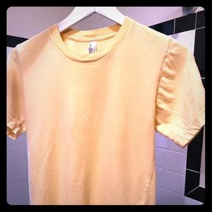 Pale yellow XS American Apparel Crew T