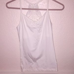 white tank top w/ crochet