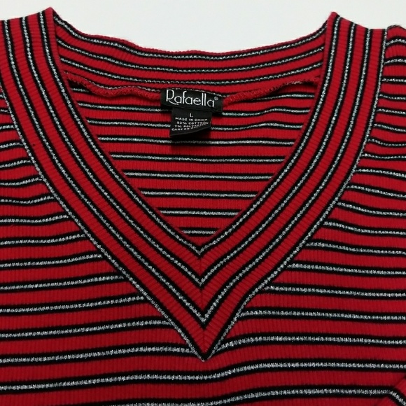 Rafaella Sweater Red Large Holiday Valentine - Picture 2 of 5