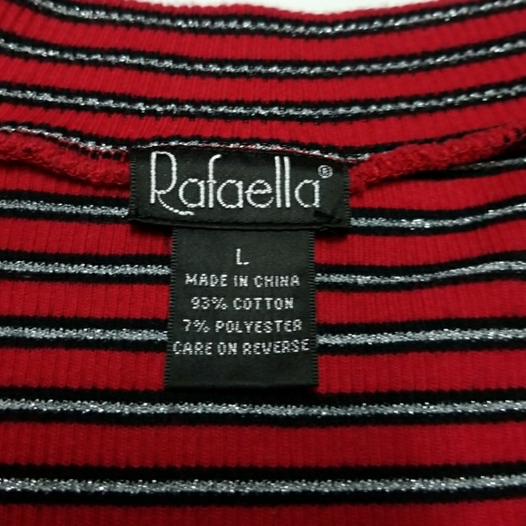 Rafaella Sweater Red Large Holiday Valentine - Picture 3 of 5