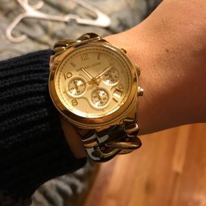 MichaelKors Runway Stainless Steel Gold Tone Watch
