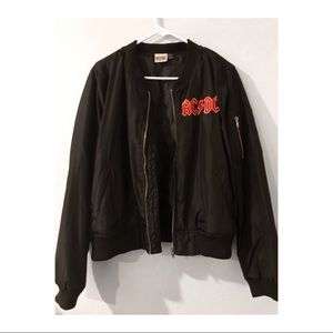 Black AC/DC Bomber Jacket
