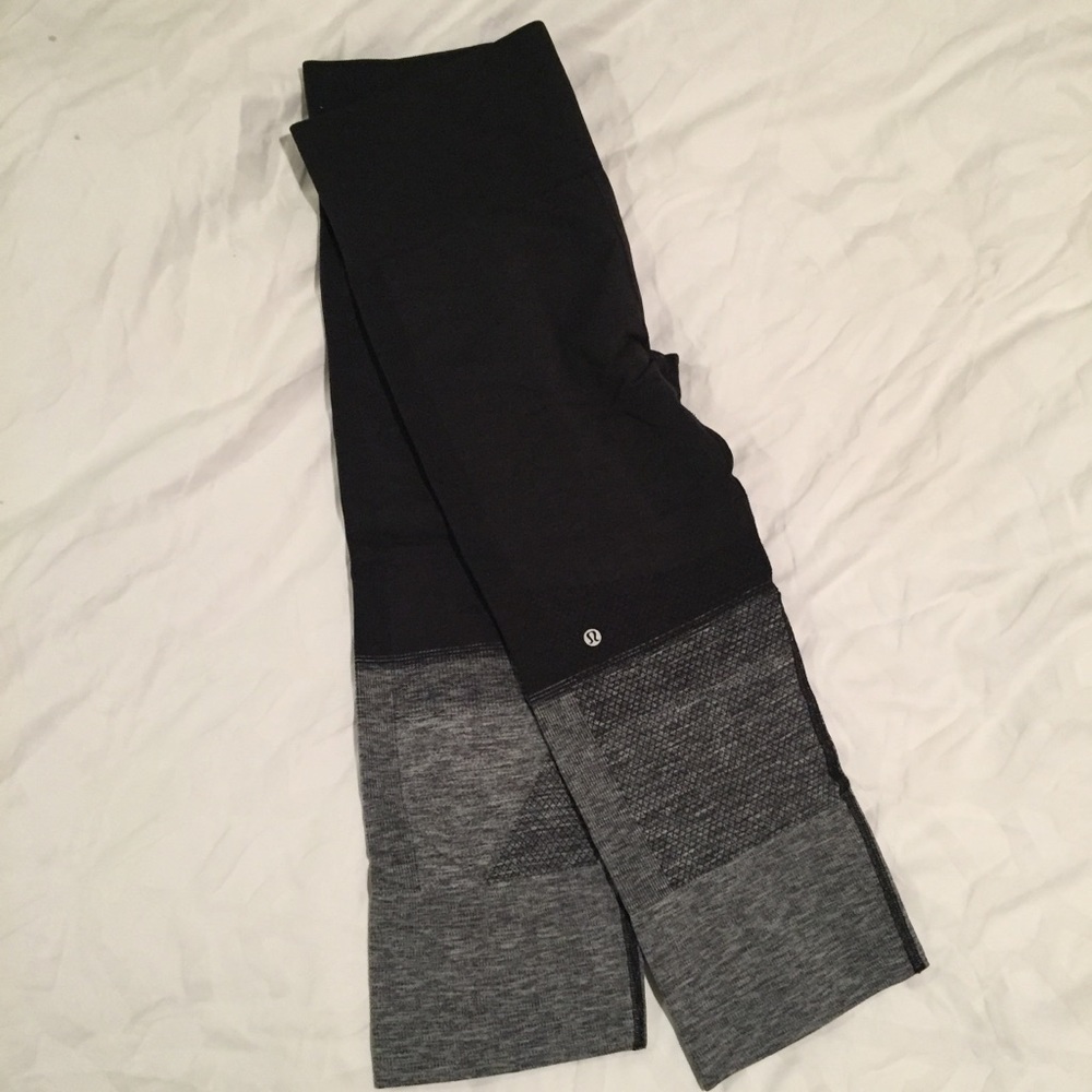 Lululemon seamless ombré leggings crop sz 8