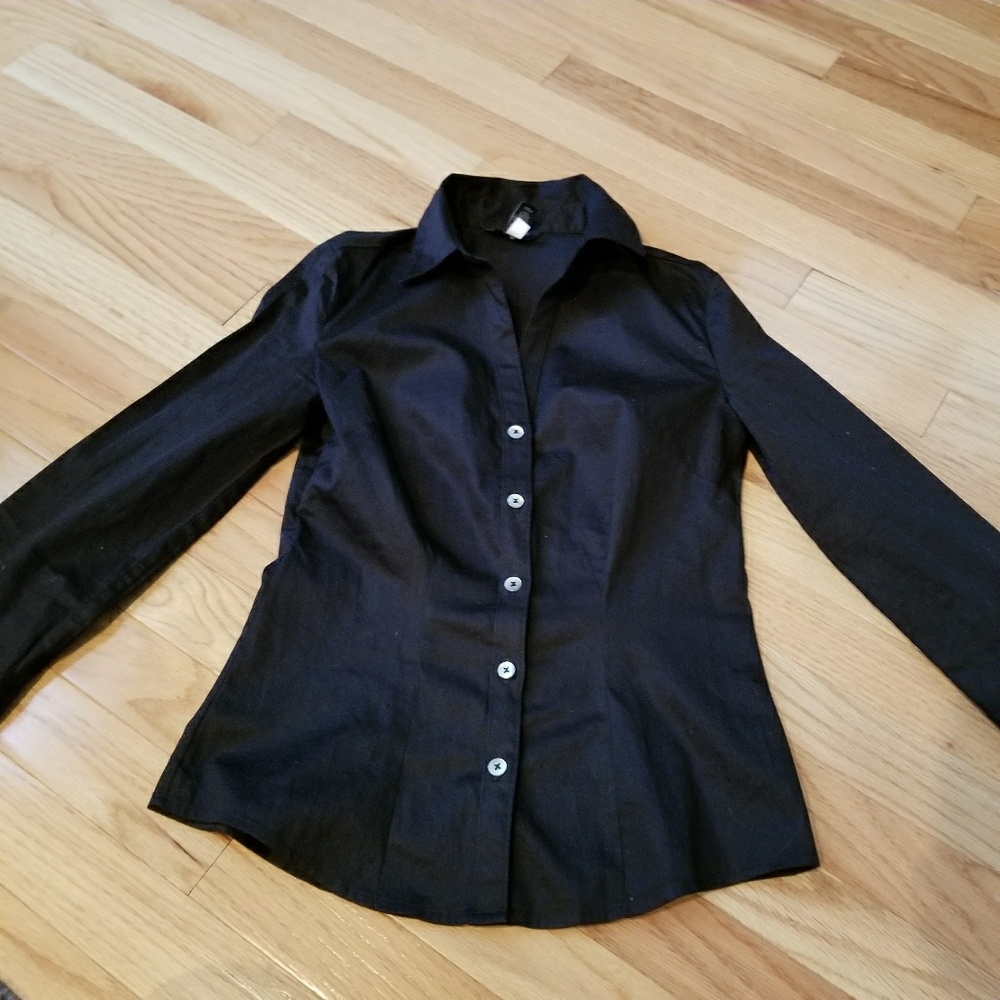 Black button down dress shirt