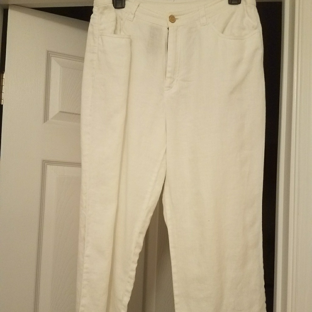 Ralph Lauren white linen pants