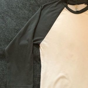 American Apparel Men’s Unisex Baseball Gray Tee