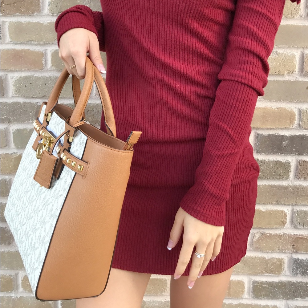 Michael Kors Hamilton large Satchel Vanilla brown - Picture 3 of 8