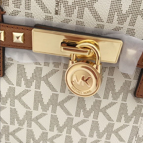 Michael Kors Hamilton large Satchel Vanilla brown - Picture 6 of 8