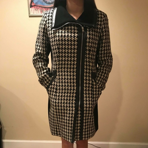 💕Calvin Klein💕Houndstooth Coat💕 - Picture 2 of 5