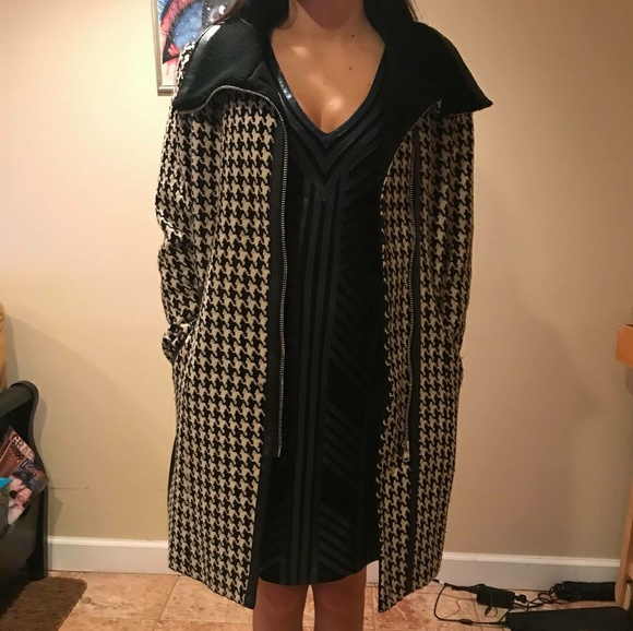 💕Calvin Klein💕Houndstooth Coat💕 - Picture 3 of 5