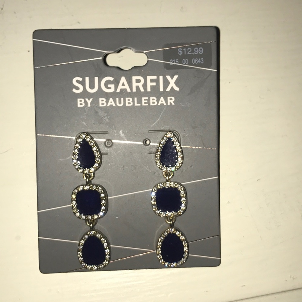 Sugarfix by Baublebar earrings navy NWT