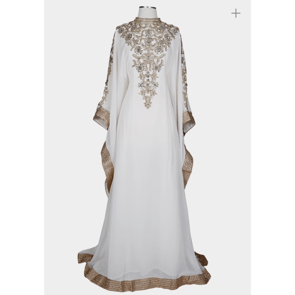 White Embroidered Kaftan