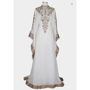 White Embroidered Kaftan