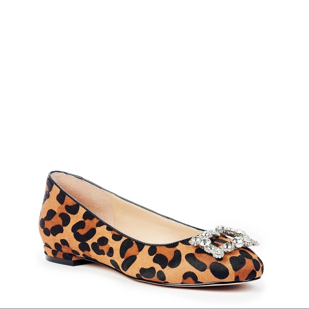 Leopard print flats