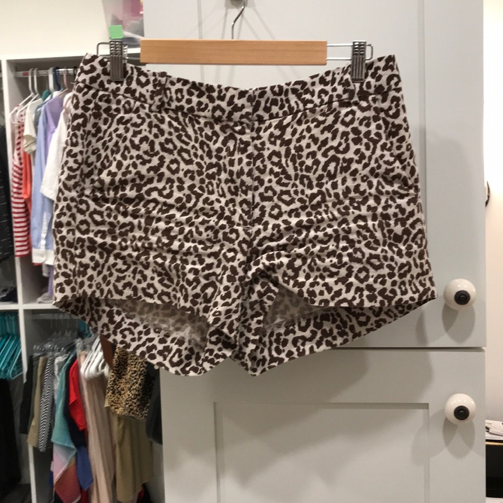 REDUCED J. Crew leopard linen shorts