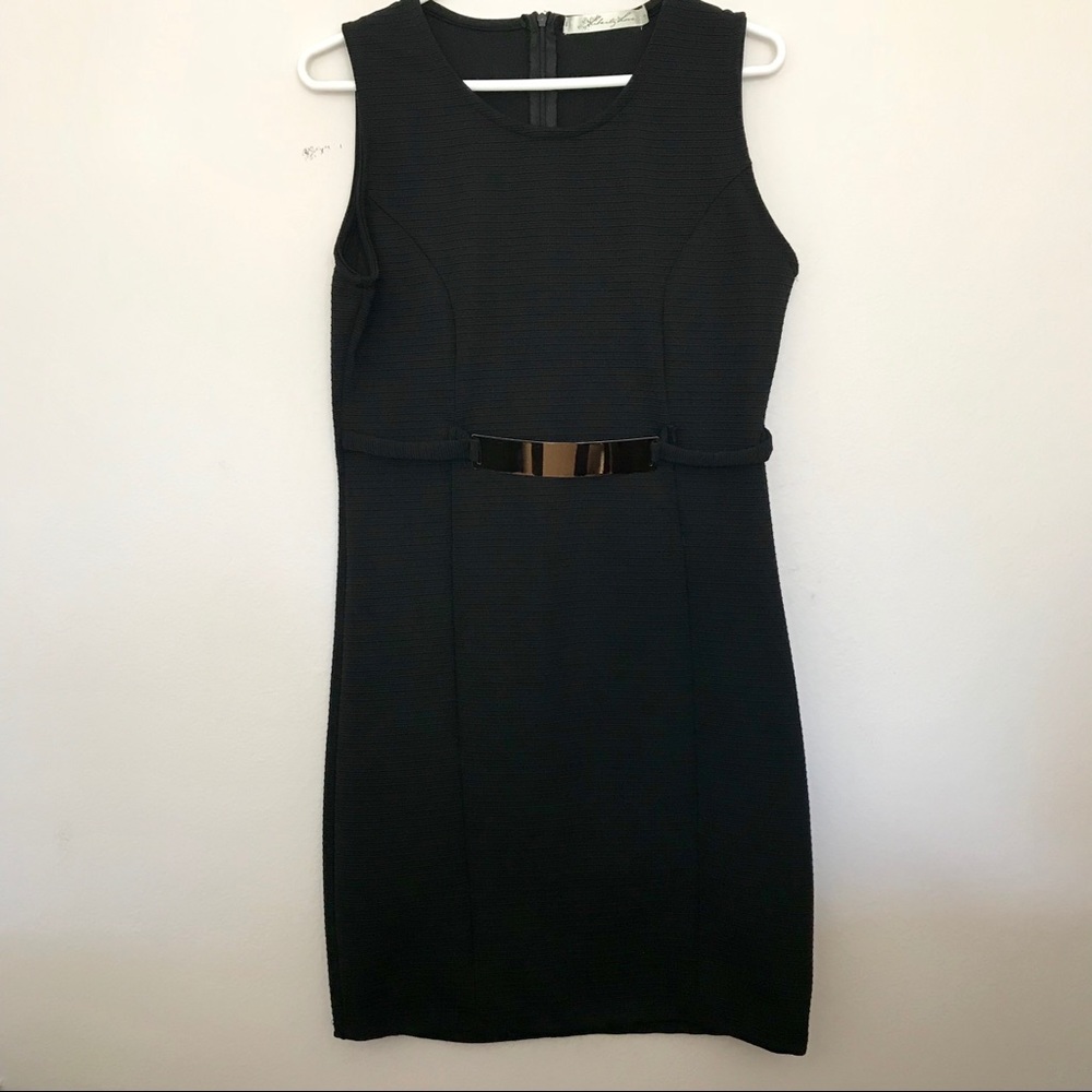 Bodycon Dress with Gold belt