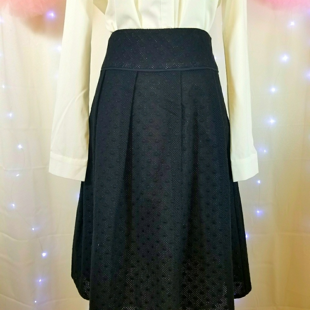 Talbots Black Pleated Skirt Size 8