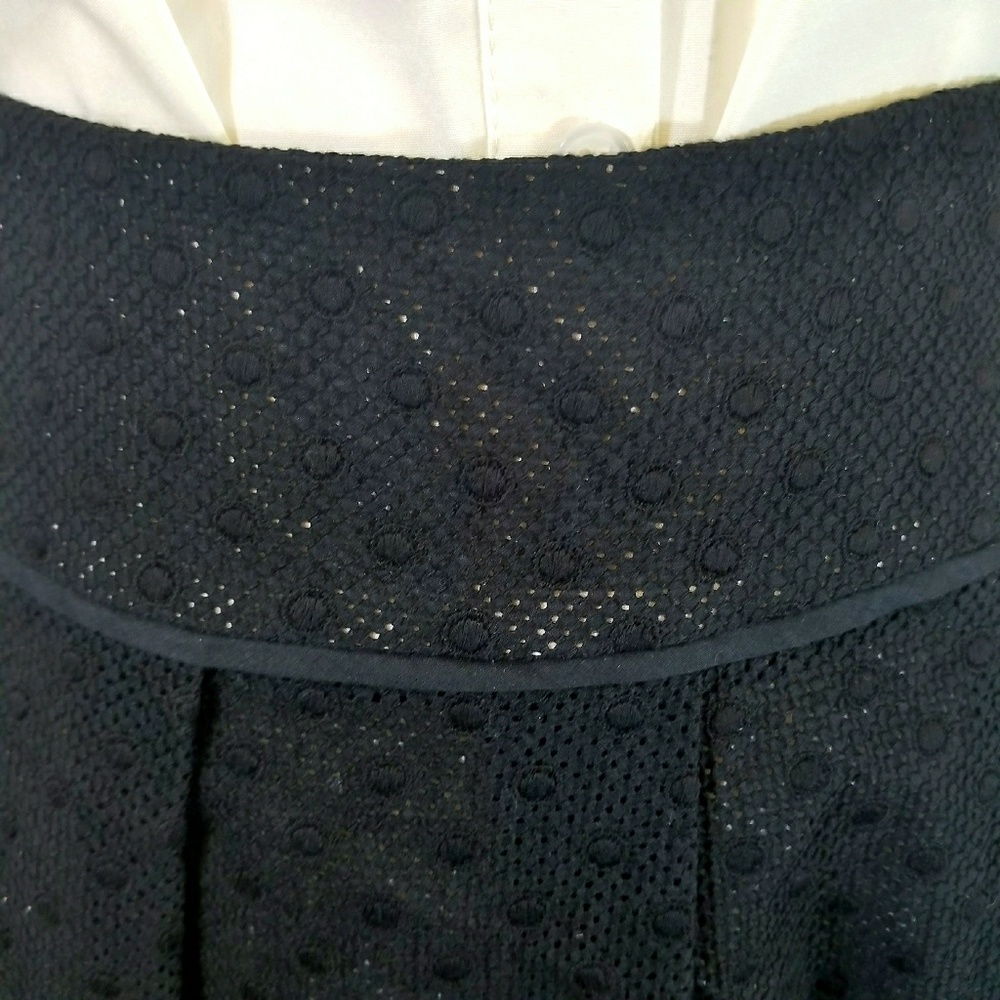 Talbots Black Pleated Skirt Size 8 - Picture 3 of 6