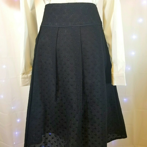 Talbots Black Pleated Skirt Size 8 - Picture 5 of 6