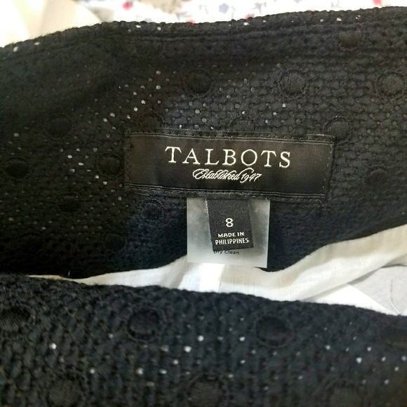 Talbots Black Pleated Skirt Size 8 - Picture 6 of 6