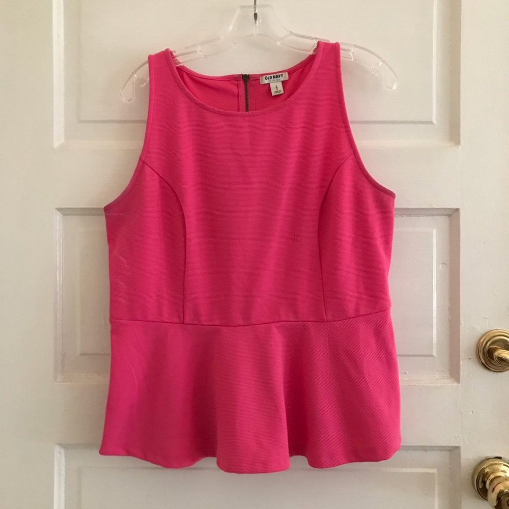Hot Pink Peplum Top