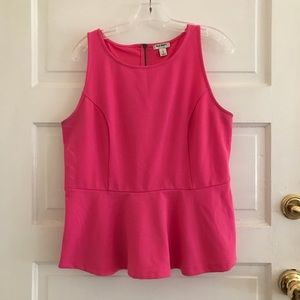 Hot Pink Peplum Top
