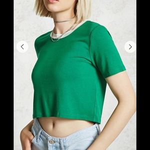 Green Crop Top