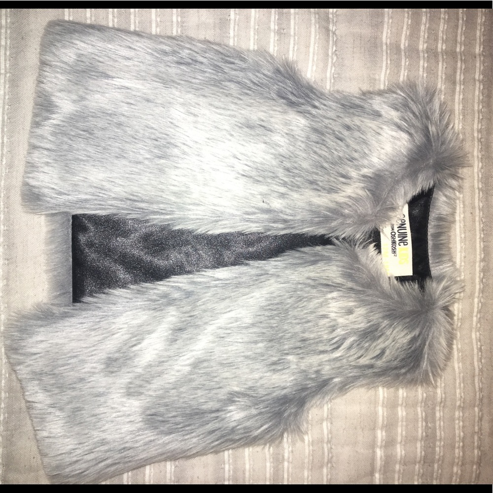 Grey Faux Fur Vest