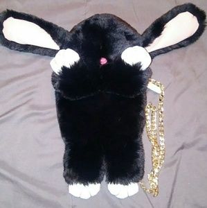 Furry bunny backbag/shoulder bag