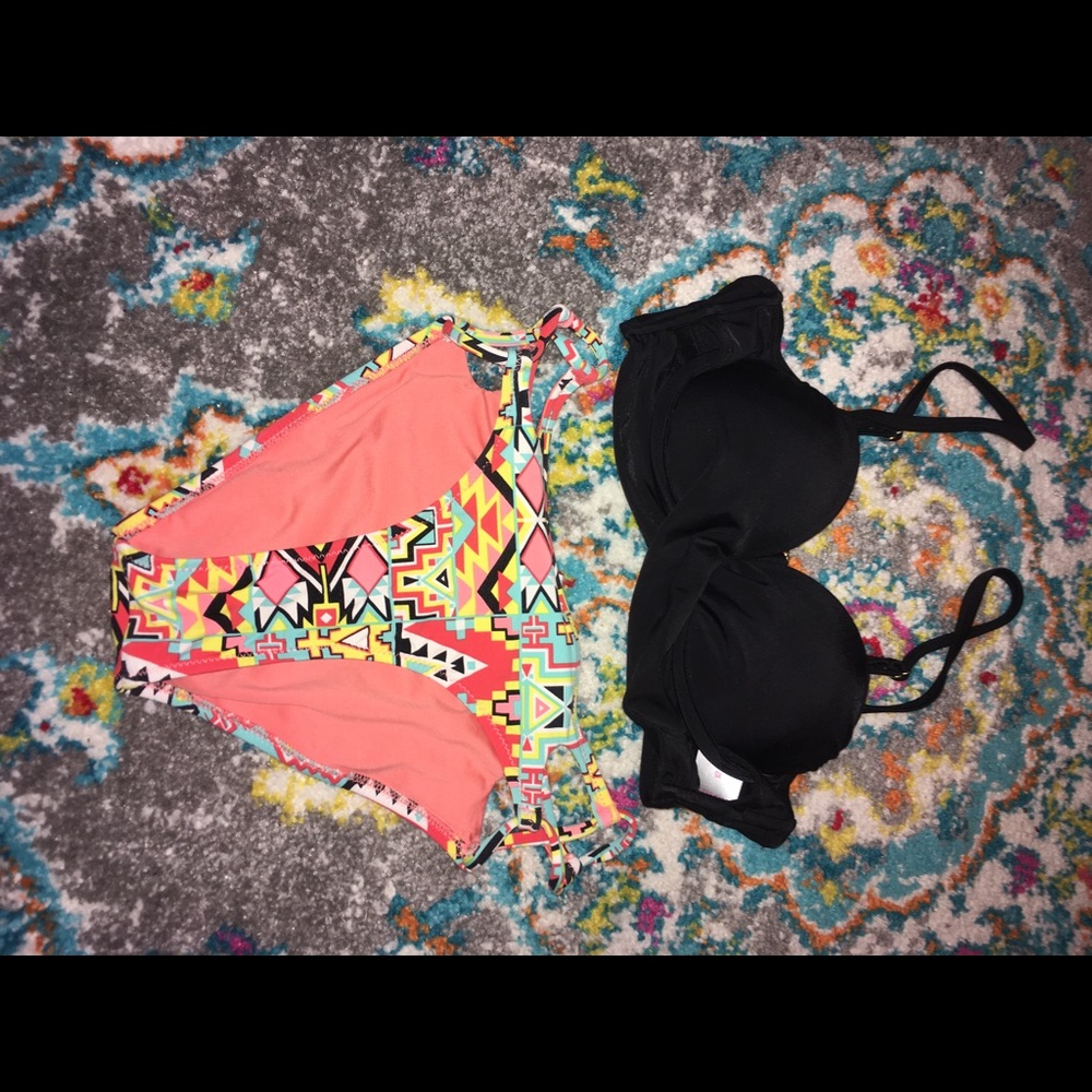 High leg push up bikini set