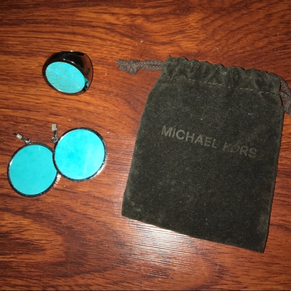 A ring and earring Michael Kors set