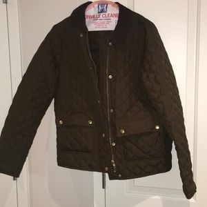 J.Crew Army Green Quilted Puffer