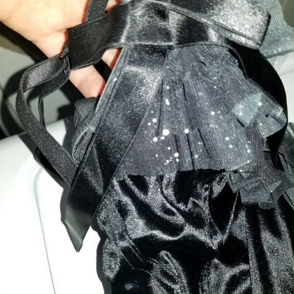 Black bustier with sparkles and bows - Picture 5 of 7