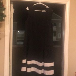 Black and white pleated dress Calvin Klein