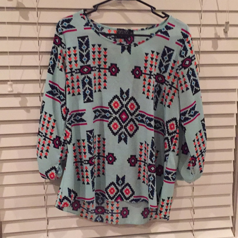 M Brand Tribal Print Top